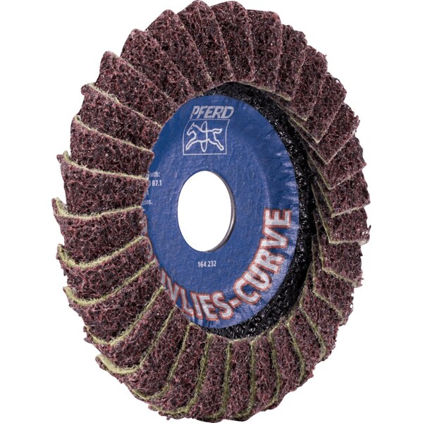 Pferd PFERD Flap Disc, PVL-R, POLIVLIES CURVE, 4-1/2in x 7/8, Medium, Aluminum oxide - 45921
