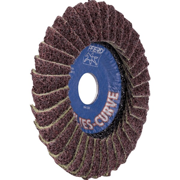 Pferd PFERD Flap Disc, PVL-R, POLIVLIES CURVE, 5in x 7/8, Medium, Aluminum oxide - 45924