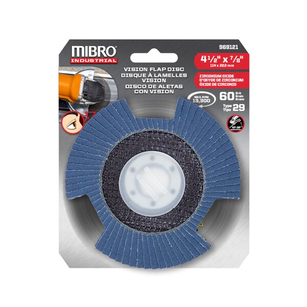 Richelieu 4 1/2-inch (114 mm) Type 29 60 Grit Metal Grinding Vision Flap Disc - 969121