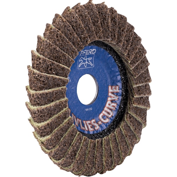 Pferd PFERD Flap Disc, PVL-R, POLIVLIES CURVE, 4-1/2in x 7/8, Coarse, Aluminum oxide - 45920