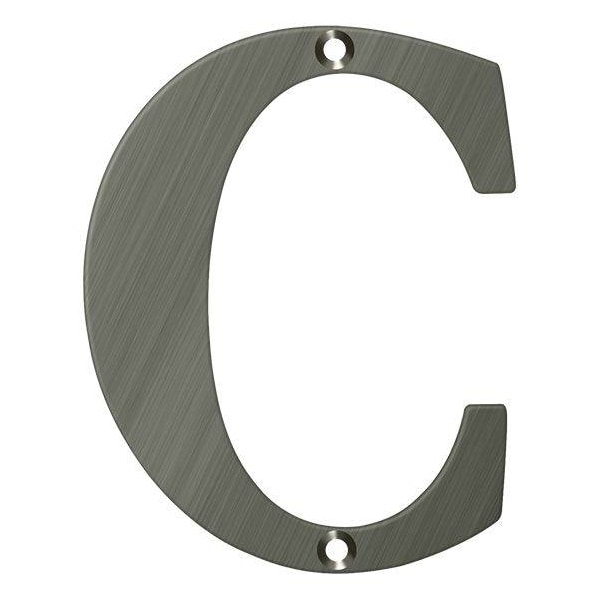 Deltana Residential Letter C Antique Nickel 4" - RL4C-15A