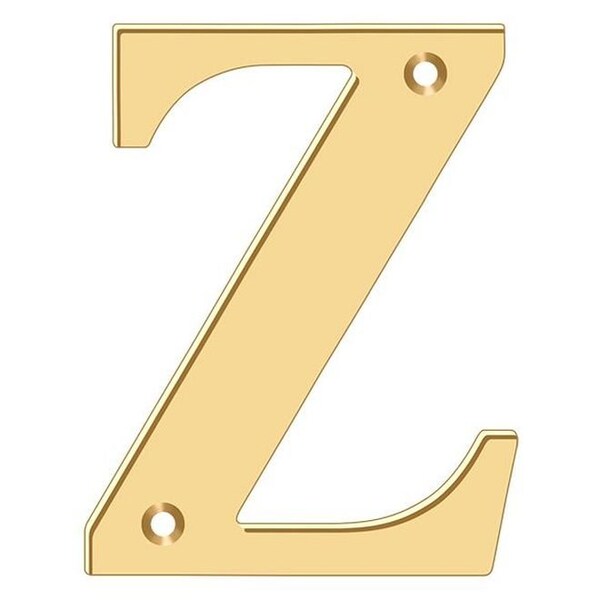 Deltana Residential Letter Z Lifetime Brass 4" - RL4Z-CR003