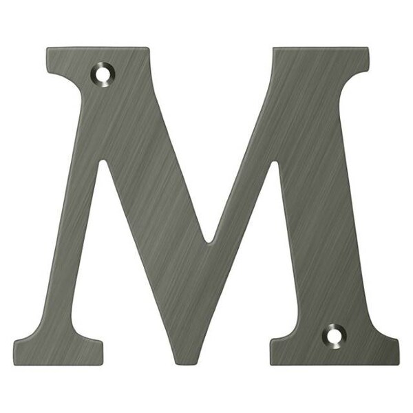 Deltana Residential Letter M Antique Nickel 4" - RL4M-15A