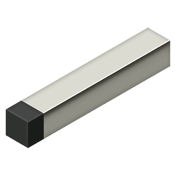 Deltana Modern Square Heavy Duty Door Bumper, Steel Bright Nickel 4" - BDSS40U14