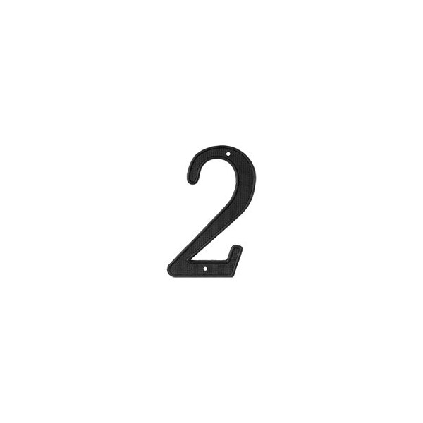 Deltana 4 Height Residential Door Signs Number 2 Black - RNZ4-2