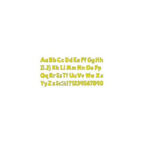 Trend Enterprises Trend 4" Playful Combo Ready Letters, Yellow, 1 Set - T79743