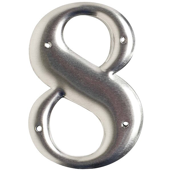 Brady Aluminum Number, 3in.H Character, PK10 - 1600-8