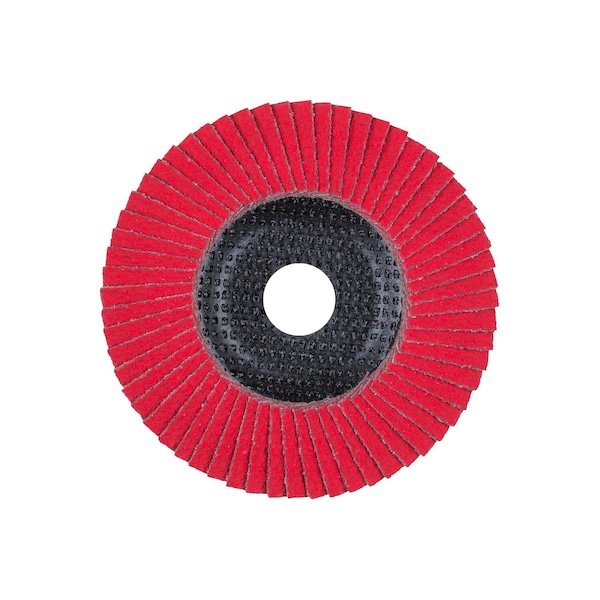 Pferd 5" x 7/8" A.H. POLIFAN Flap Disc - CO-COOL SG STEELOX, Ceramic oxide, 60 Grit, Conical - 62659
