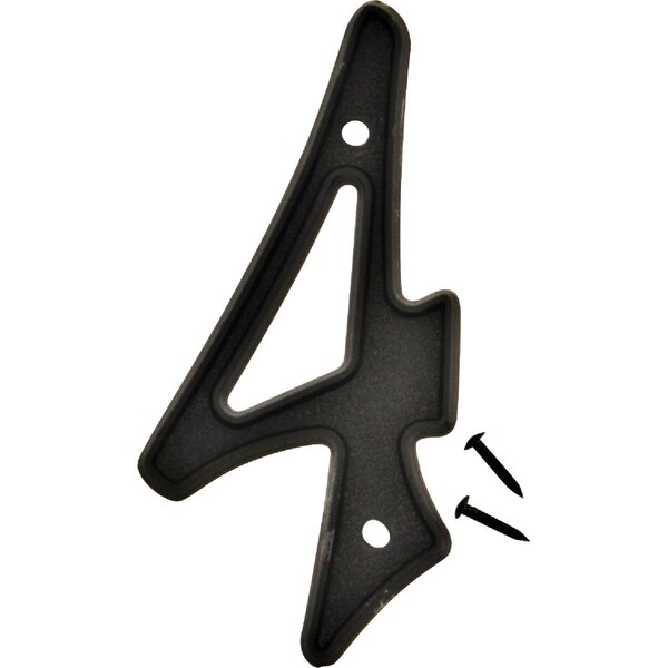 Hy-Ko 4 In. Black House Number Four - PN-29/4