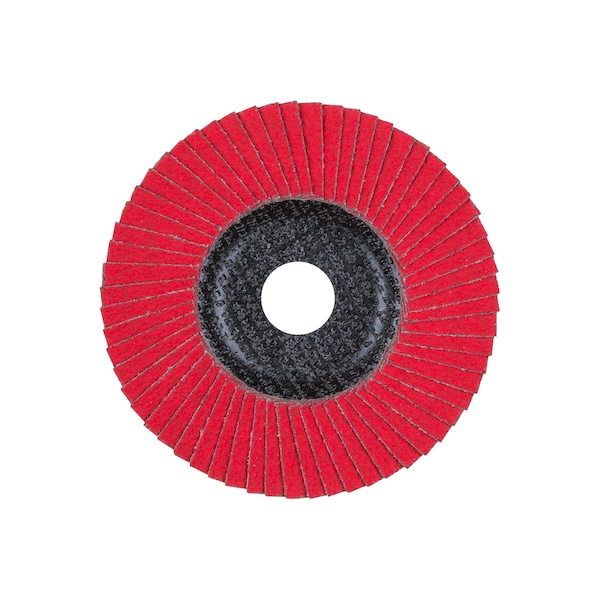 Pferd 5" x 7/8" A.H. POLIFAN Flap Disc - CO-COOL SG STEELOX, Ceramic oxide, 60 Grit, Flat - 62605