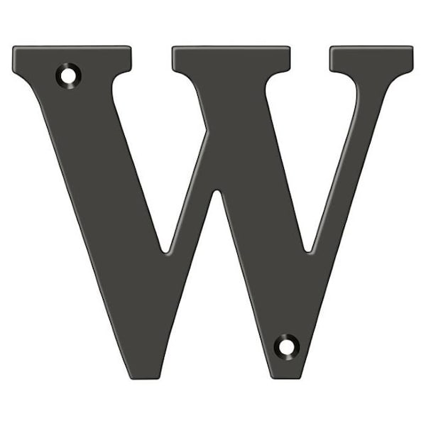 Deltana Residential Letter W Oil Rubbed Bronze 4" - RL4W-10B