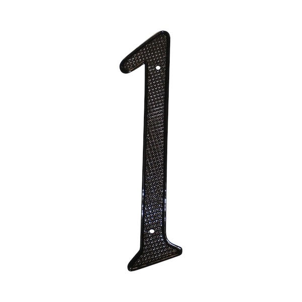 Pamex 4in Zinc Nail On House Number # 1 Matte Black Finish - DD07401BL