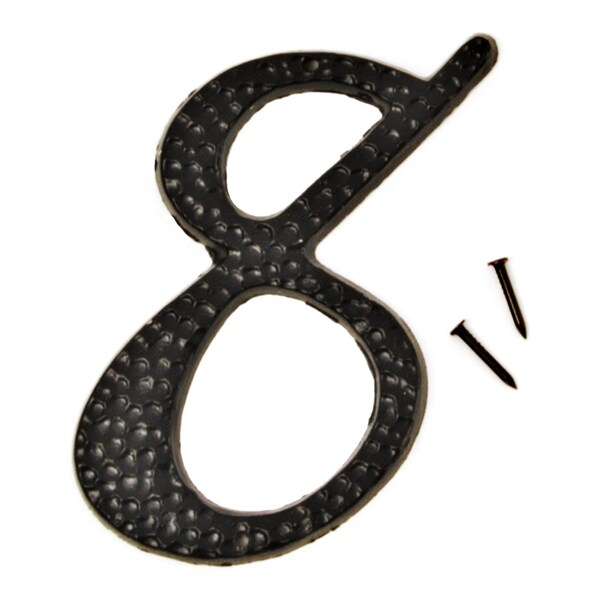 Hy-Ko 3In Black Aluminum Number 8, 10PK - A20108