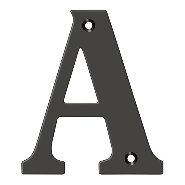 Deltana Residential Letter A Oil Rubbed Bronze 4" - RL4A-10B