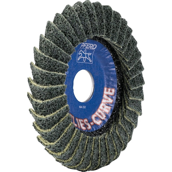 Pferd PFERD Flap Disc, PVL-R, POLIVLIES CURVE, 5in x 7/8, Fine, Aluminum oxide - 45925
