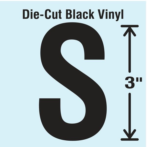 Stranco Die Cut Letter Label, S, 10 Cards, PK10 - DBV-3-S-10