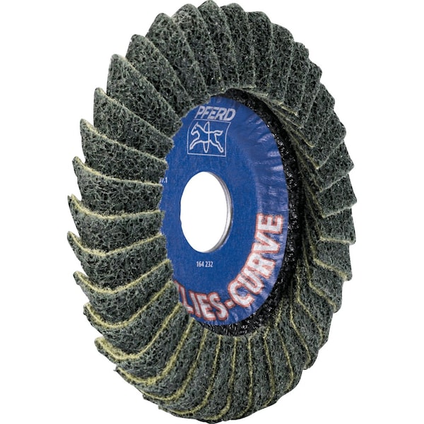 Pferd PFERD Flap Disc, PVL-R, POLIVLIES CURVE, 4-1/2in x 7/8, Fine, Aluminum oxide - 45922