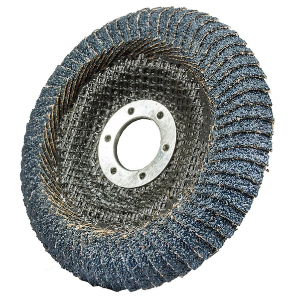 Forney Curved Edge Flap Disc, 4-1/2 in x 7/8 in, 40 Grit - 71940