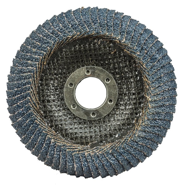 Forney Curved Edge Flap Disc, 4-1/2 in x 7/8 in, 40 Grit - 71940