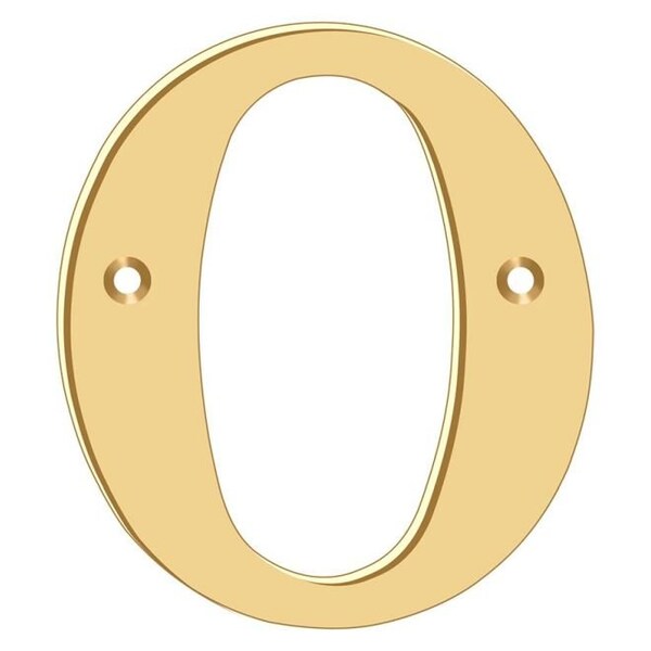 Deltana Residential Letter O Lifetime Brass 4" - RL4O-CR003