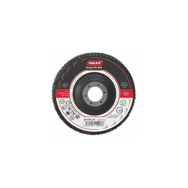 Holex Long Life ZA Flap Disc, Dia: 125 mm, Grit: 80 - 565285 80