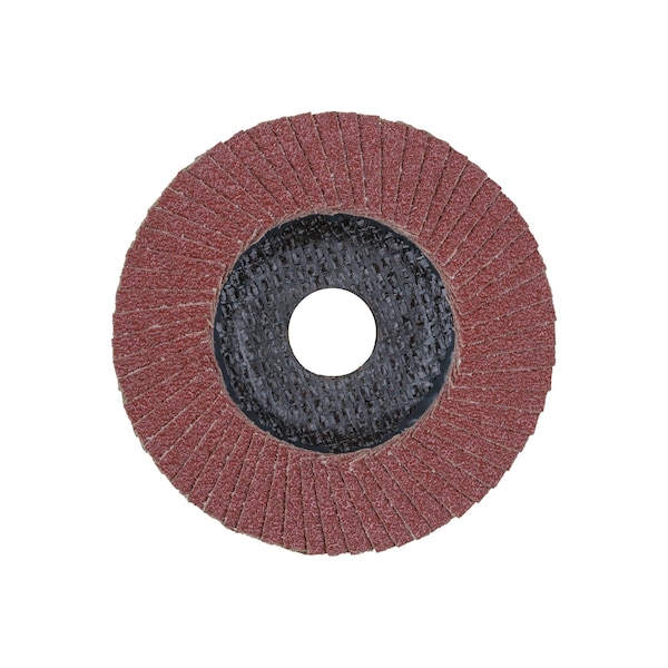 Pferd 4-1/2" x 5/8-11 Thd. POLIFAN Flap Disc - A SG STEELOX, Aluminum oxide, 120 Grit, Flat - 62256