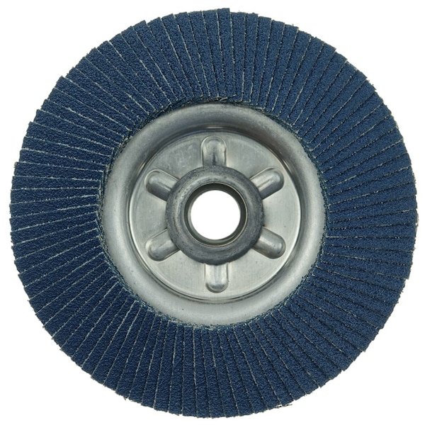 Weiler 4-1/2" Tiger DiscFlap Disc, Conical (TY29), 80Z, 5/8"-11 UNC - 50520