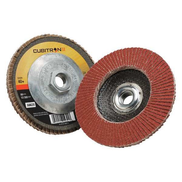 3M Cubitron Flap Disc, T29, 4-1/2in. x 5/8-11, 40 - 7100049935