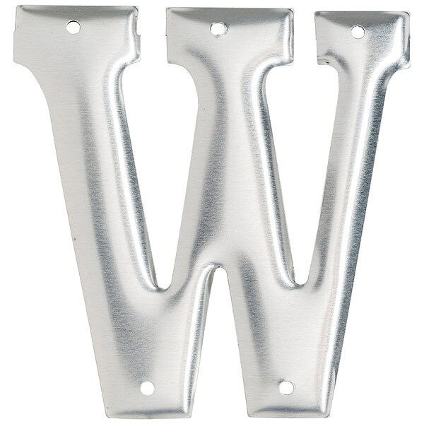 Brady Letter, Aluminum, Roman, 3 in. H, W, PK10 - 1600-W