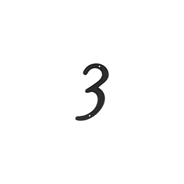 Deltana 4 Height Residential Door Signs Number 3 Black - RNZ4-3