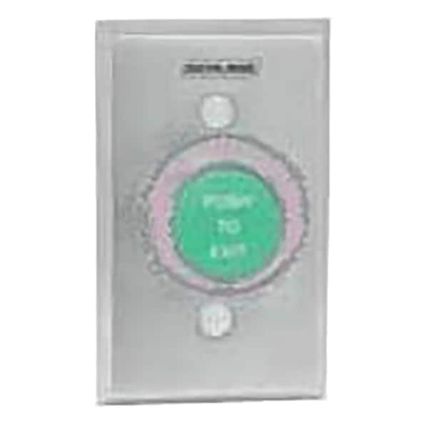 Electrónico Schlage 1-1/4 pulgadas Botón, Unidad Simple, Verde, "PRESIONAR PARA SALIR" - 621GR EX