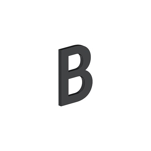 Deltana 4 LETTER B, B SERIES W/ RISERS, STAINLESS STEEL in Paint Black - RNB-BU19