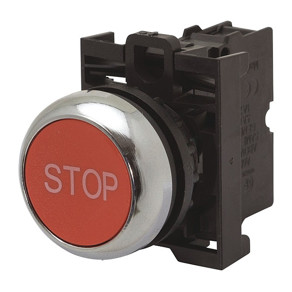 Eaton Ill Mtn Pb Sil-bzl Flsh Green, 22.5 mm, Rojo - M22-DRL-R-GB0
