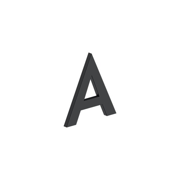 Deltana 4 LETTER A, B SERIES W/ RISERS, STAINLESS STEEL in Paint Black - RNB-AU19