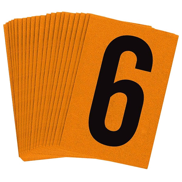 Brady Reflective Numbers And Letters, 6, PK25 - 5910-6