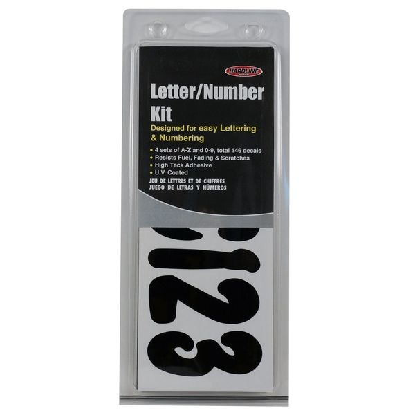Hardline Products Number and Letter Combo Kit, Yellow/Black - GYEBKG200