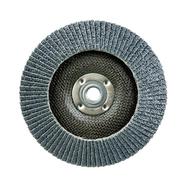 Weiler 6" Tiger Paw Abrasive Flap Disc, Angled (TY29), 60Z, 5/8"-11 UNC - 51180