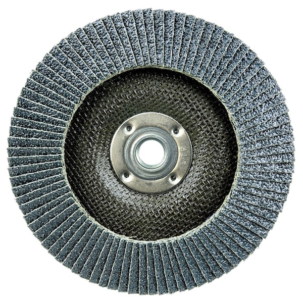 Weiler 6" Tiger Paw Abrasive Flap Disc, Angled (TY29), 60Z, 5/8"-11 UNC - 51180