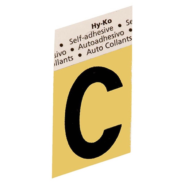Hy-Ko 1.5 In Gold Aluminum Letter C, 10PK - B00259