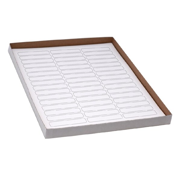 Globe Scientific Label Sheets, Cryo, 64x13mm, for Racks and Boxes, 20 Sheets, 60 Labels per Sheet, White, 1200PK - LCS-64X13W