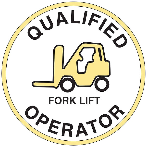Brady Hard Hat Emblem Labl, 2in. dia., Vinyl, PK4, 42263 - 42263