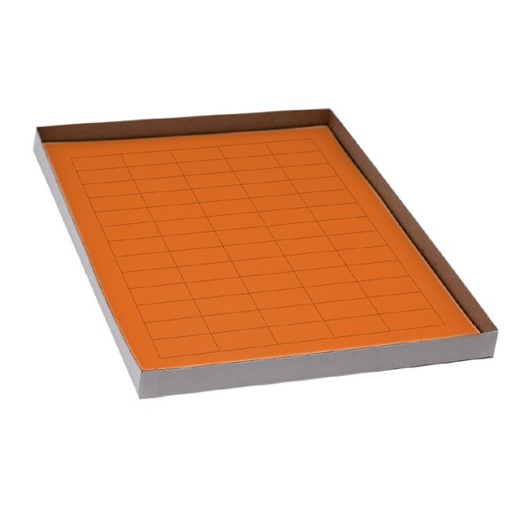 Globe Scientific Label Sheets, Cryo, 38x19mm, for General Use, 20 Sheets, 60 Labels per Sheet, Orange, 1200PK - LCS-38X19N