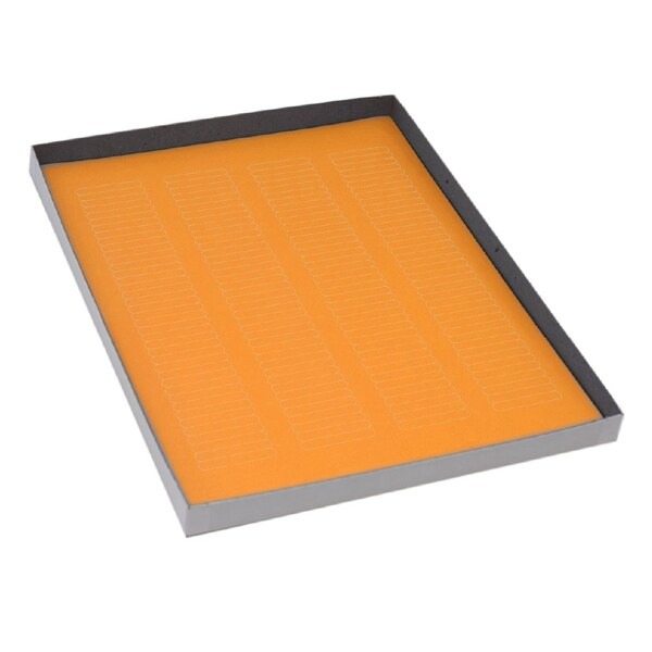 Globe Scientific Label Sheets, Cryo, 38x6mm, for Microplates, 20 Sheets, 156 Labels per Sheet, Orange, 3120PK - LCS-38X6N