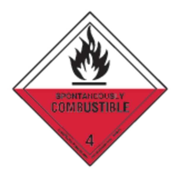 Labelmaster Spontaneous Combust Lbl, 100mmx100mm, 500, HML21 - HML21
