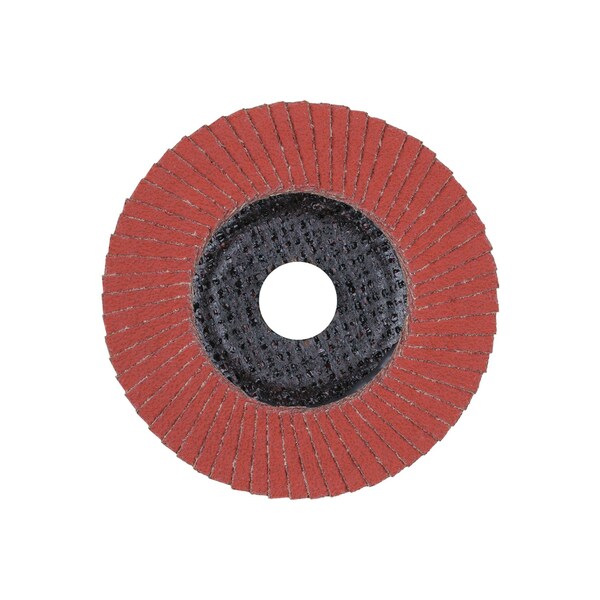 Pferd 4-1/2" x 7/8" A.H. POLIFAN Flap Disc - A-COOL SG INOX+ALU, Aluminum oxide, 80 Grit, Flat - 62363