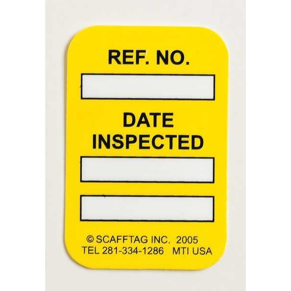 Brady Microtag(r) Inspected Insr, Wht/R, PK100 - MIC-MTIUSA R