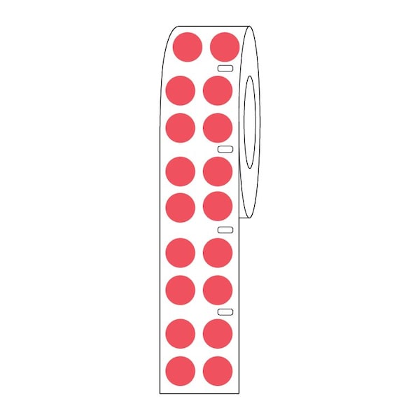 Globe Scientific Label Roll, Cryo, Direct Thermal, 13mm Dots, for 2.0mL Tubes, White, 4000PK - LTC-13W