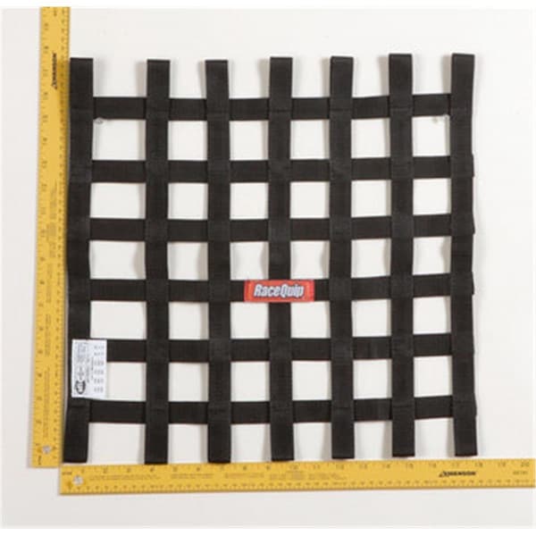 Omnisports 726003 18 x 18 in. SFI Black Ribbon Net - OM744213