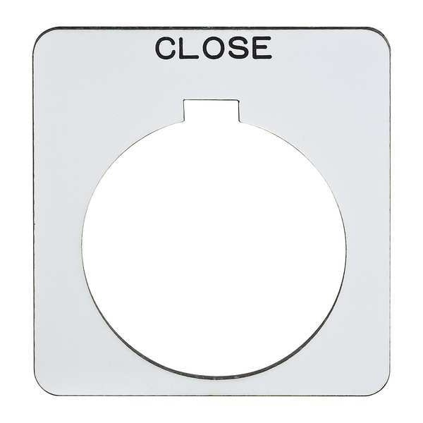 Placa legendaria Schneider Electric, cuadrada, cerrada, color blanco - 9001KN208WP