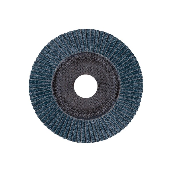 Pferd 4-1/2" x 7/8" A.H. POLIFAN Flap Disc - Z PSF STEELOX, Zirconia, 60 Grit, Conical - 62053